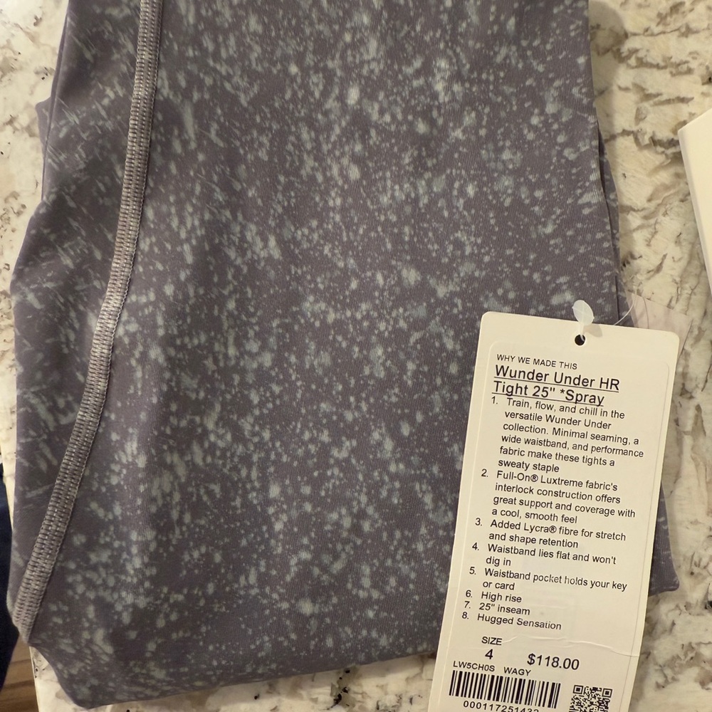 NWT Lululemon Wunder Under HR Tight 25" Spray